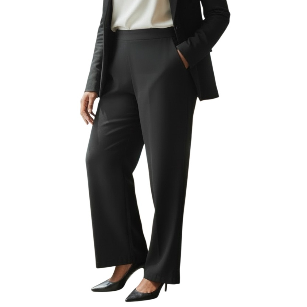 Vintage Talbots Heritage Black Wide-Leg Dress Pants Size 20 Long